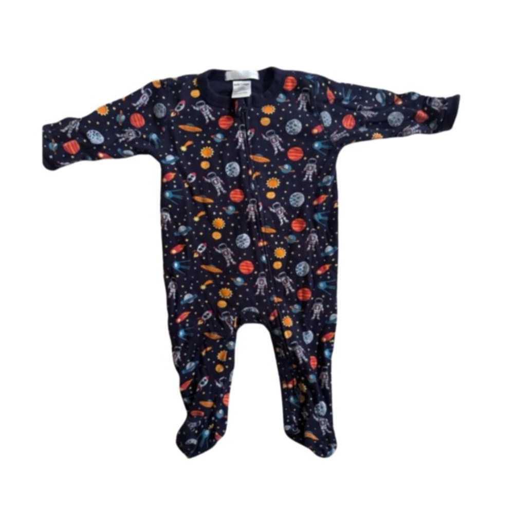 Baby Steps Navy Space Onesie